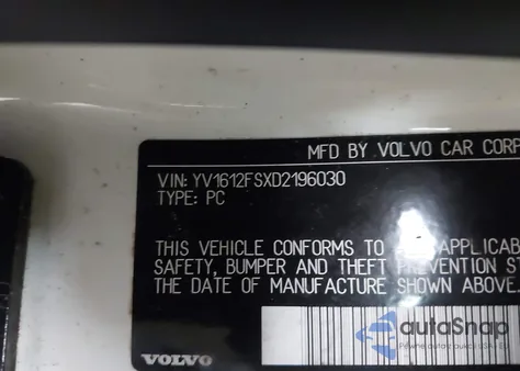 2013 Volvo S60 T5 from USA, damaged, VIN YV1612FSXD2196030